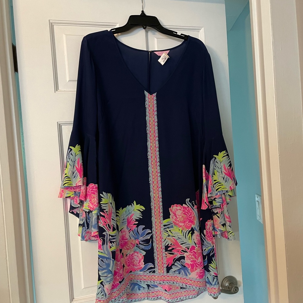 LILLY PULITZER ROSALIA SILK DRESS “Tropicolada”
